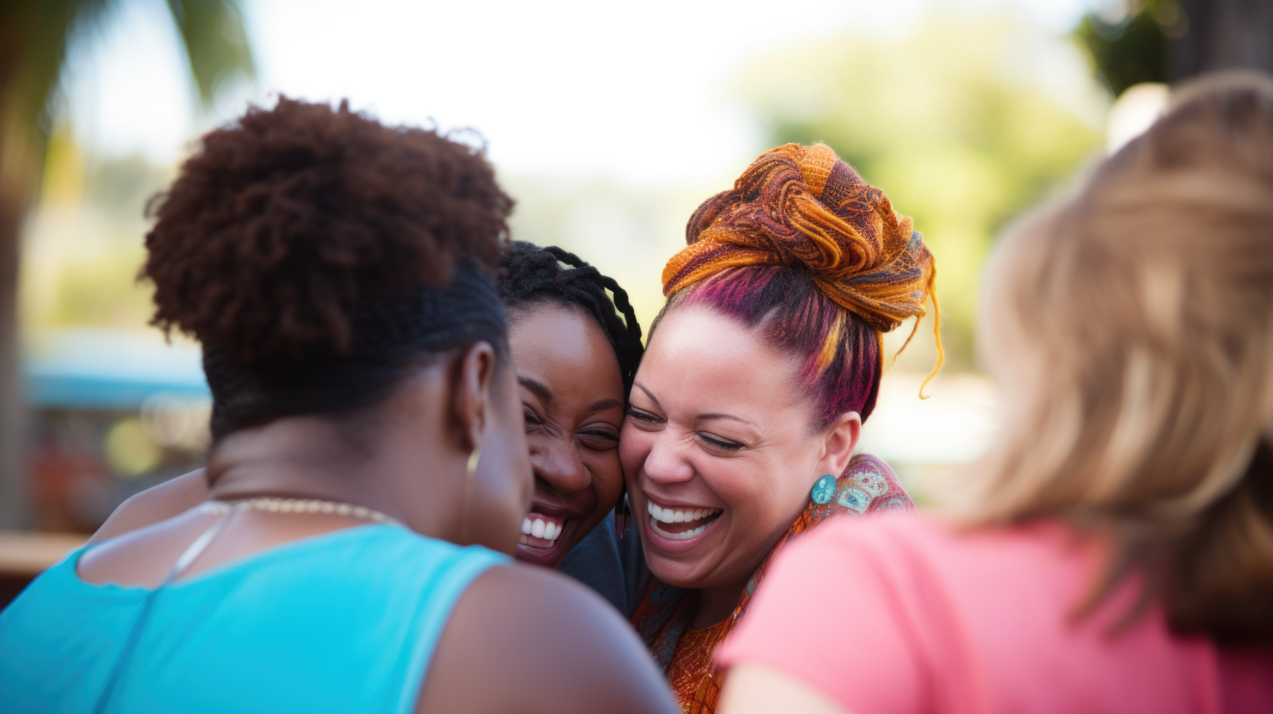 women smiling